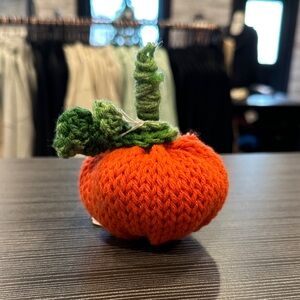 Handcrafted Orange Knit Pumpkin Decor